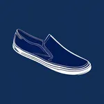 dark blue slip-on shoes image